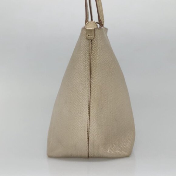 Salvatore Ferragamo Gancini Tote Bag Leather Gold Auth - Picture 11 of 16